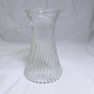 Vintage Signed Brody Co. 5.5" Ribbed Spiral Flared Glass Vase